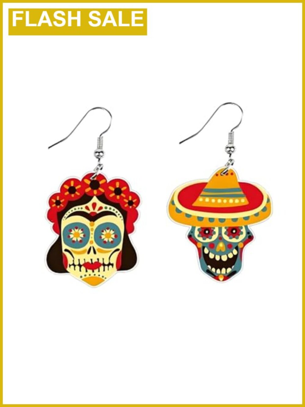 Acrylic Cinco de Mayo Dangle Earrings Handmade Lightweight Festival Jewelry